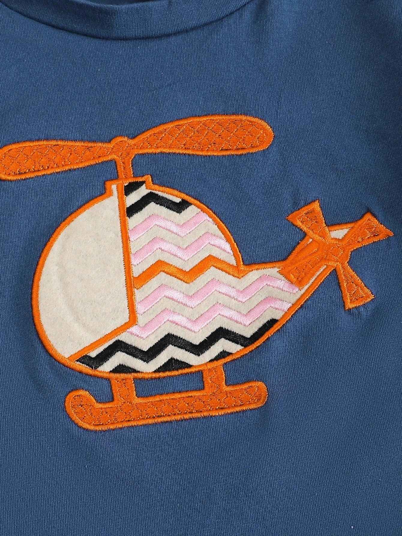 Helicopter Appliqué T-Shirt & Gingham Shorts Set - Image 5