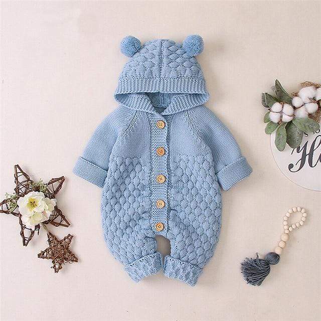 Hooded Knitted Romper - Image 5