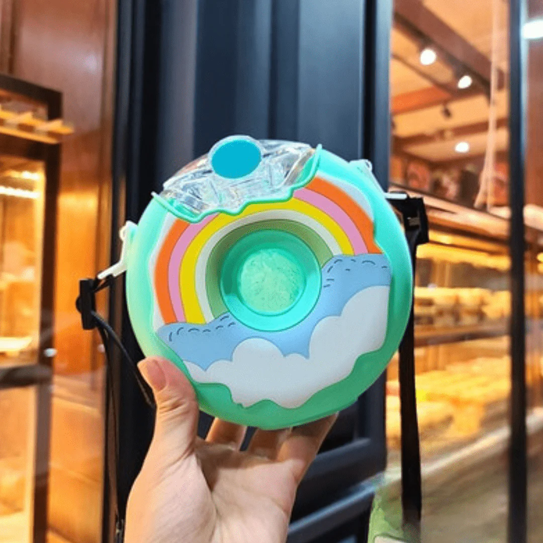 Ice Cream Water Bottle With Straw - Image 3