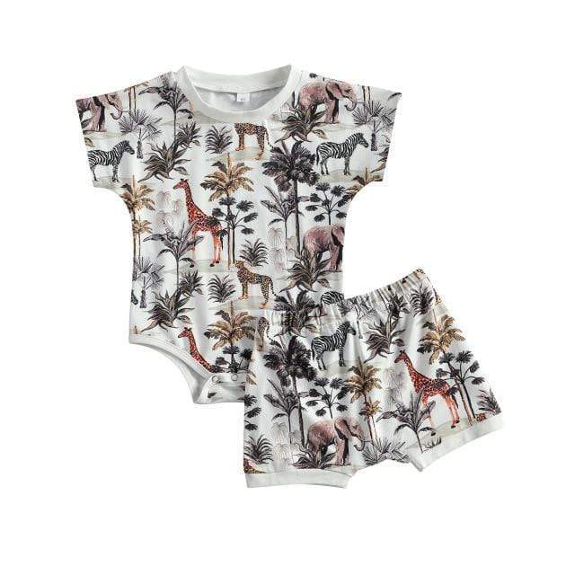 Jungle Print Tropical Romper Outfit - Image 4