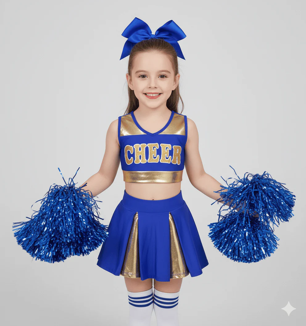 Kids Cheerleader Uniform Outfit - Image 4