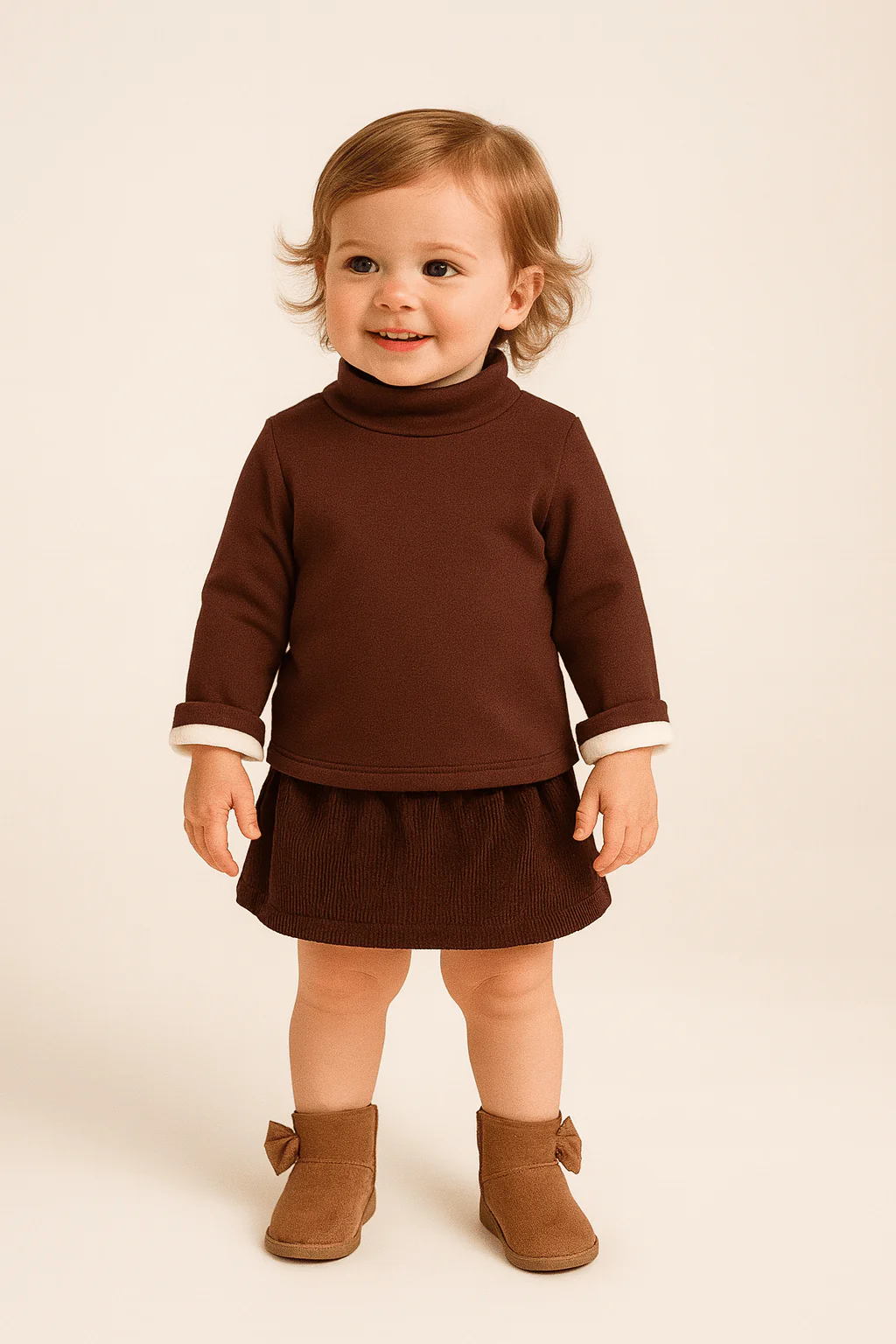 Kids' Cozy Turtleneck Long Sleeve Tee - Image 3