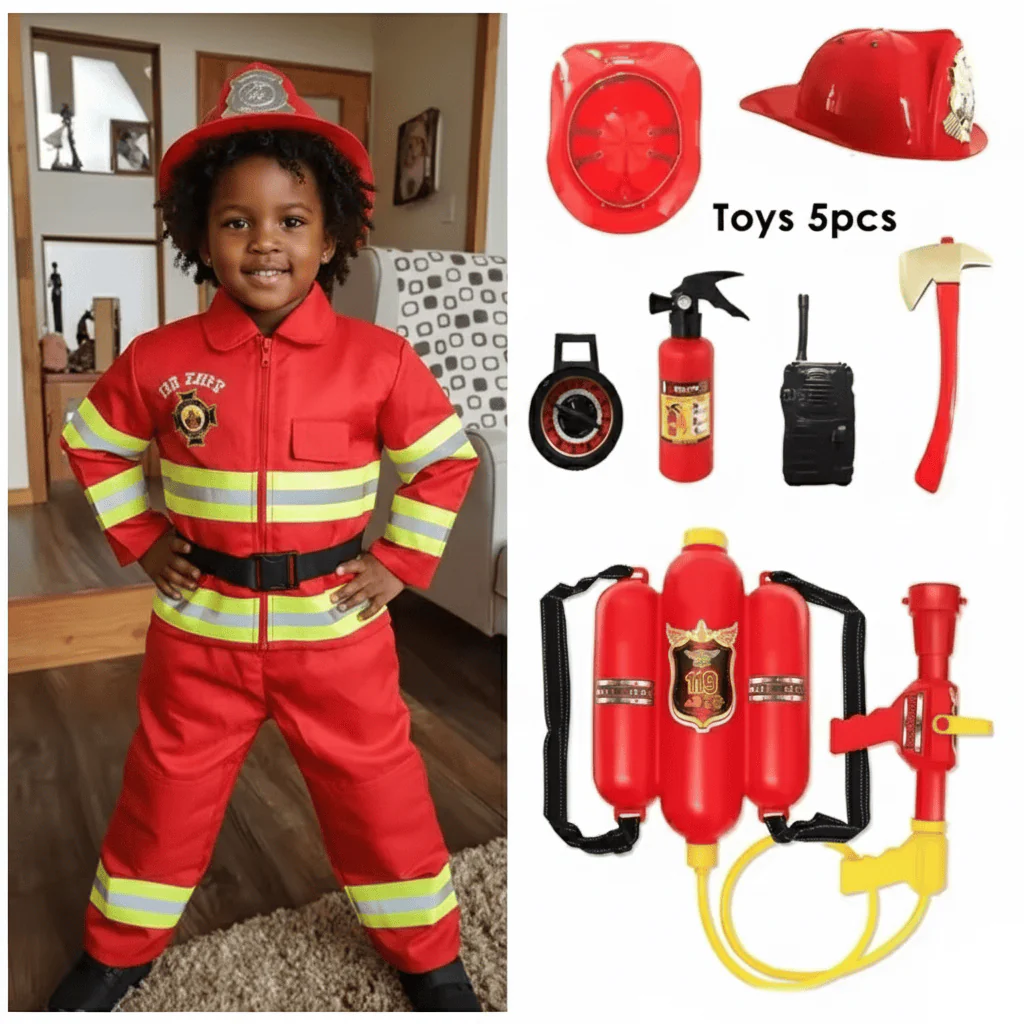 Kids Firefighter Costume - Image 7