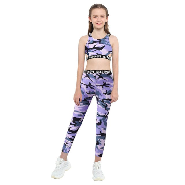 Girl Crop Tank Top with Leggings Set - Image 15