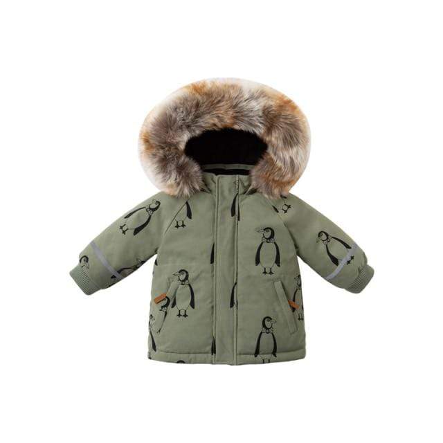 Kids Penguin Print Puffer Jacket - Image 4