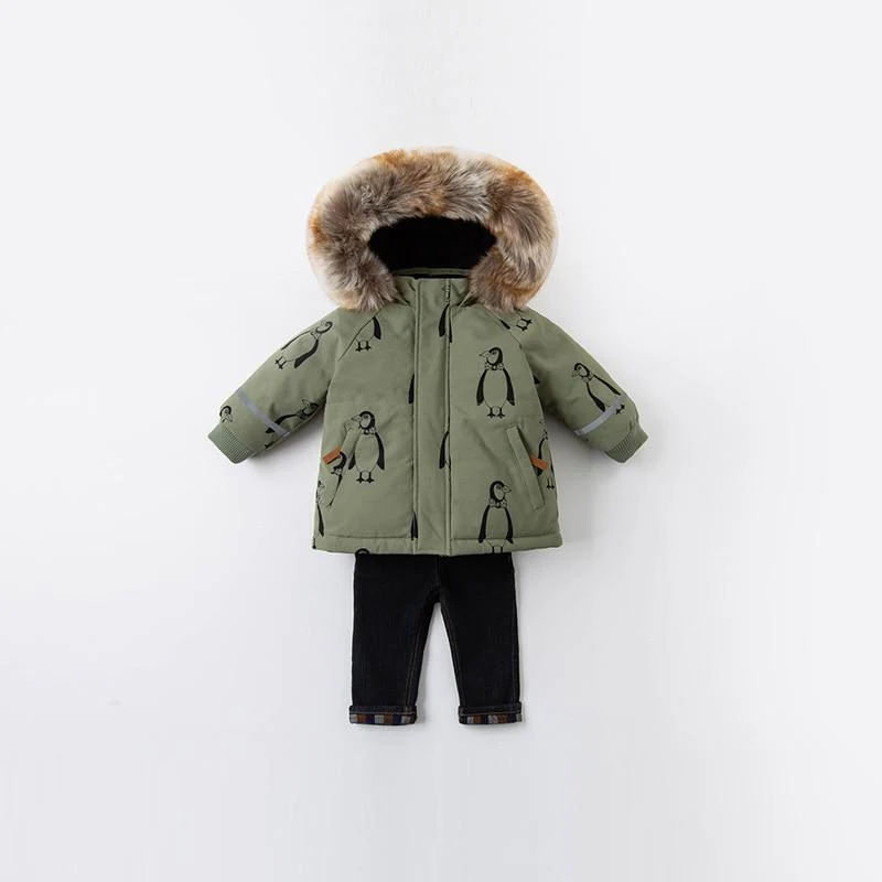 Kids Penguin Print Puffer Jacket - Image 7