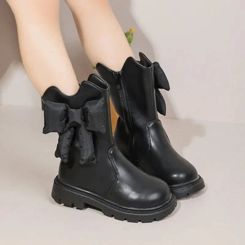 Girls Fashion Bow Boots - Image 2