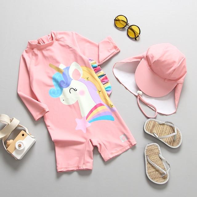 Kids Swimsuit with Hat - Image 5