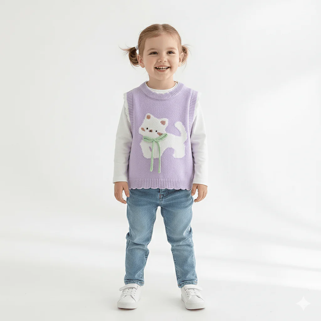Kitty Cuddle Knit Vest - Image 2