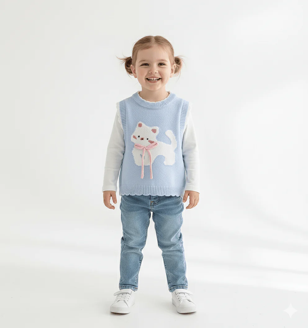 Kitty Cuddle Knit Vest - Image 4