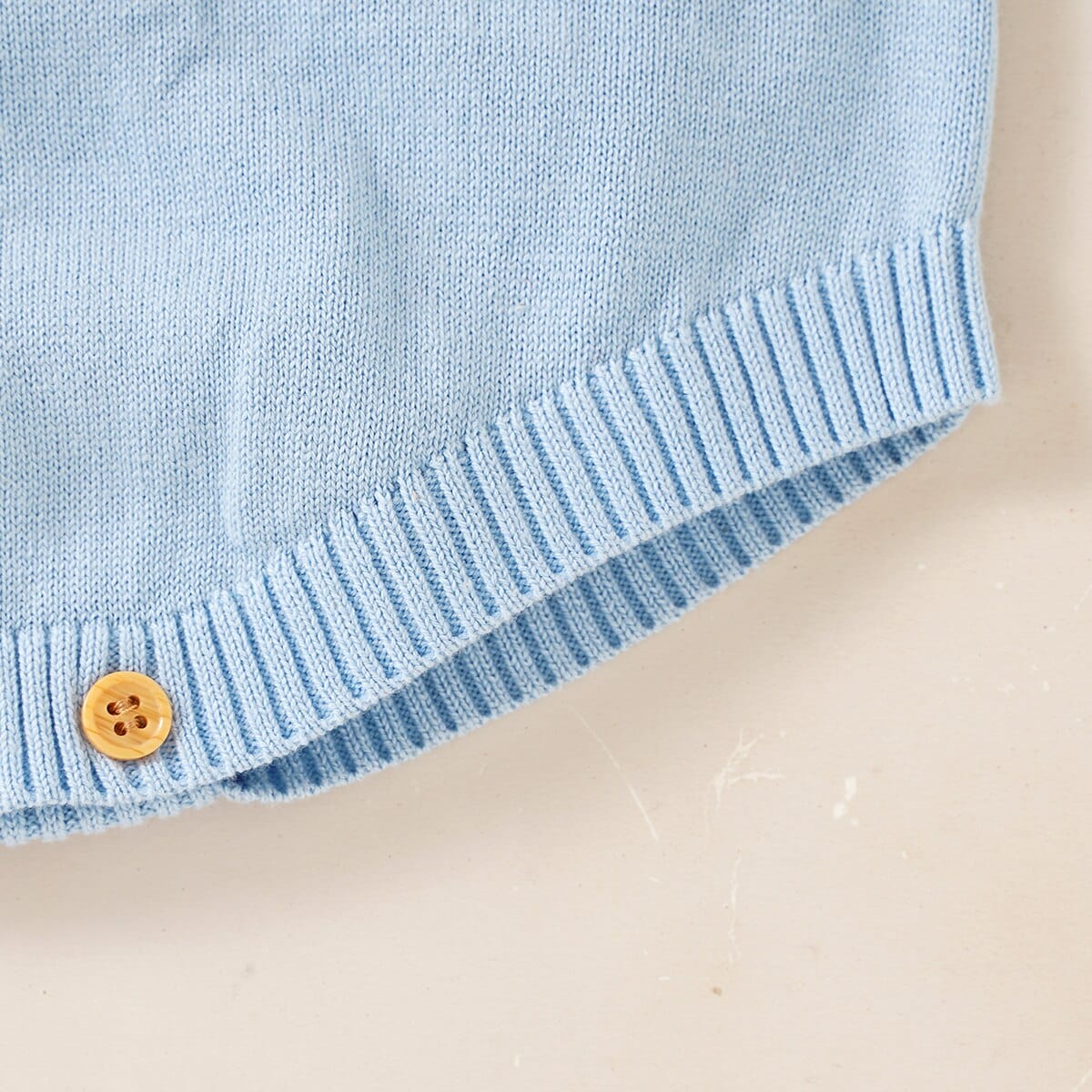 Knit Bunny Baby Overall with Bow - Image 9
