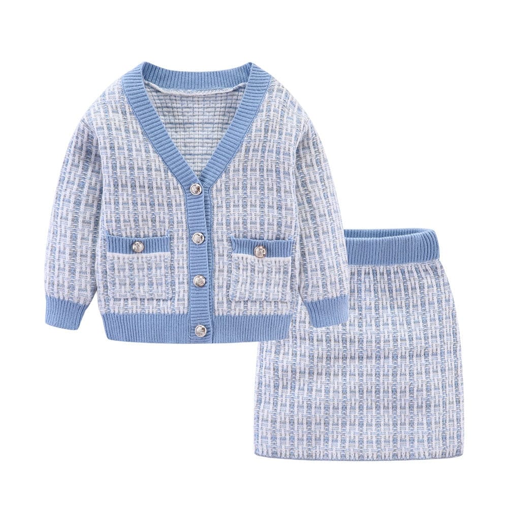 Knit Cardigan Sweater and Skirt Set - Image 8