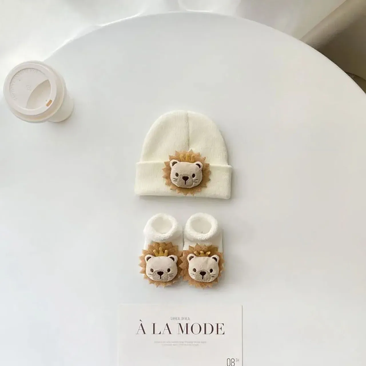 Knitted Beanie & Sock Set for Newborns - Image 11