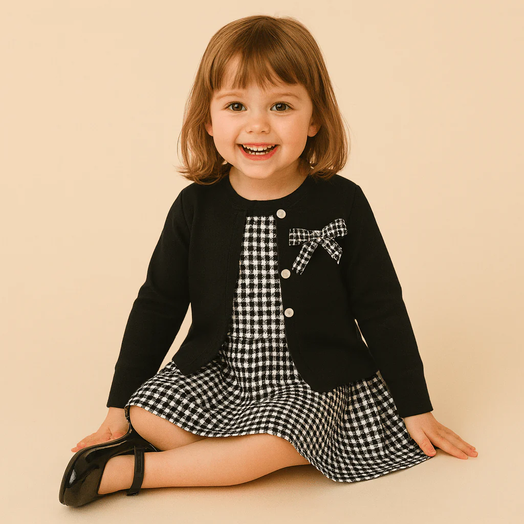 Knitted Cardigan And Dress - Image 2