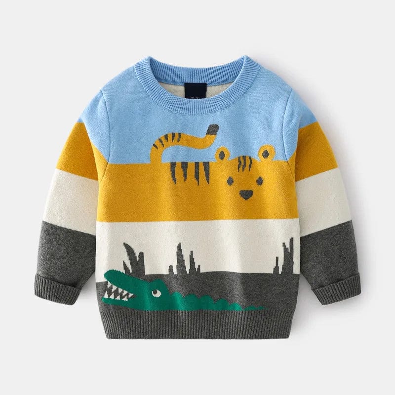 Knitted Long Sleeve Boys Sweater - Image 11