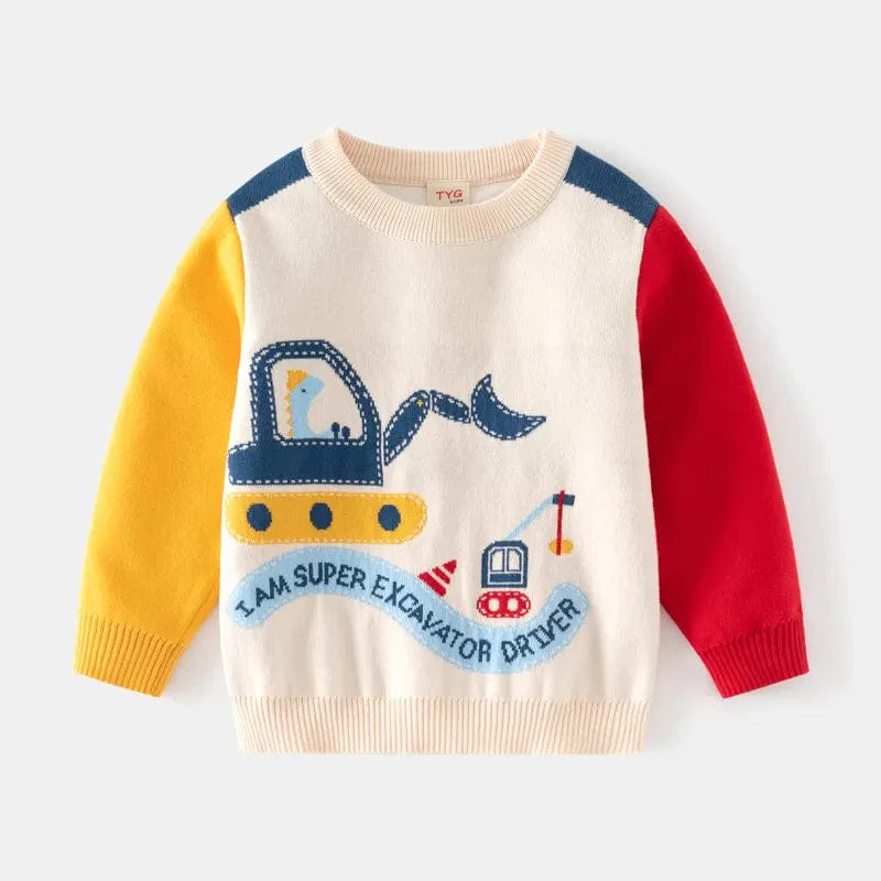 Knitted Long Sleeve Boys Sweater - Image 12