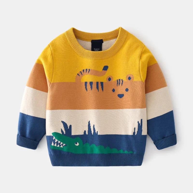 Knitted Long Sleeve Boys Sweater - Image 8