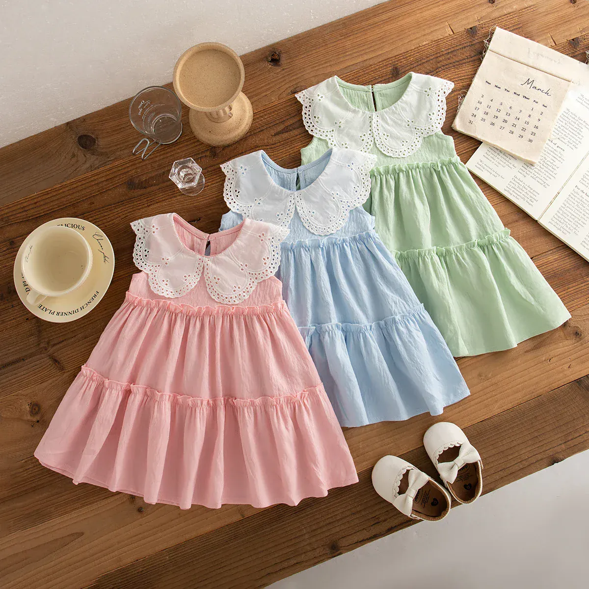 Lace Bodice Tiered Summer Dress - Image 2