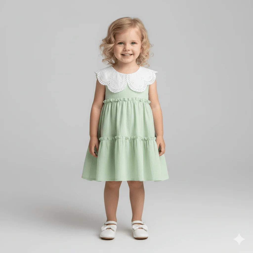 Lace Bodice Tiered Summer Dress - Image 4