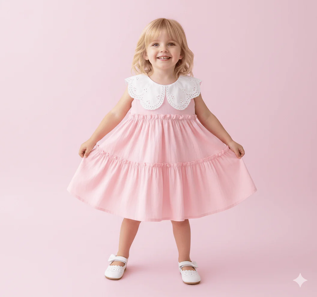 Lace Bodice Tiered Summer Dress - Image 5