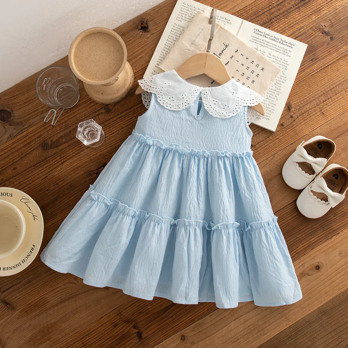 Lace Bodice Tiered Summer Dress - Image 6
