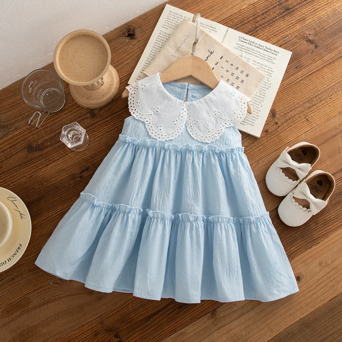Lace Bodice Tiered Summer Dress - Image 8