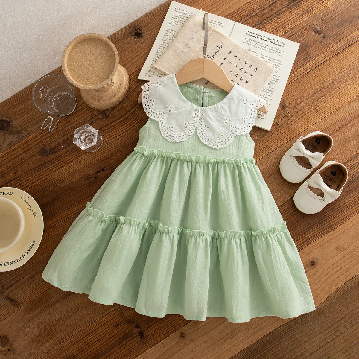 Lace Bodice Tiered Summer Dress - Image 9