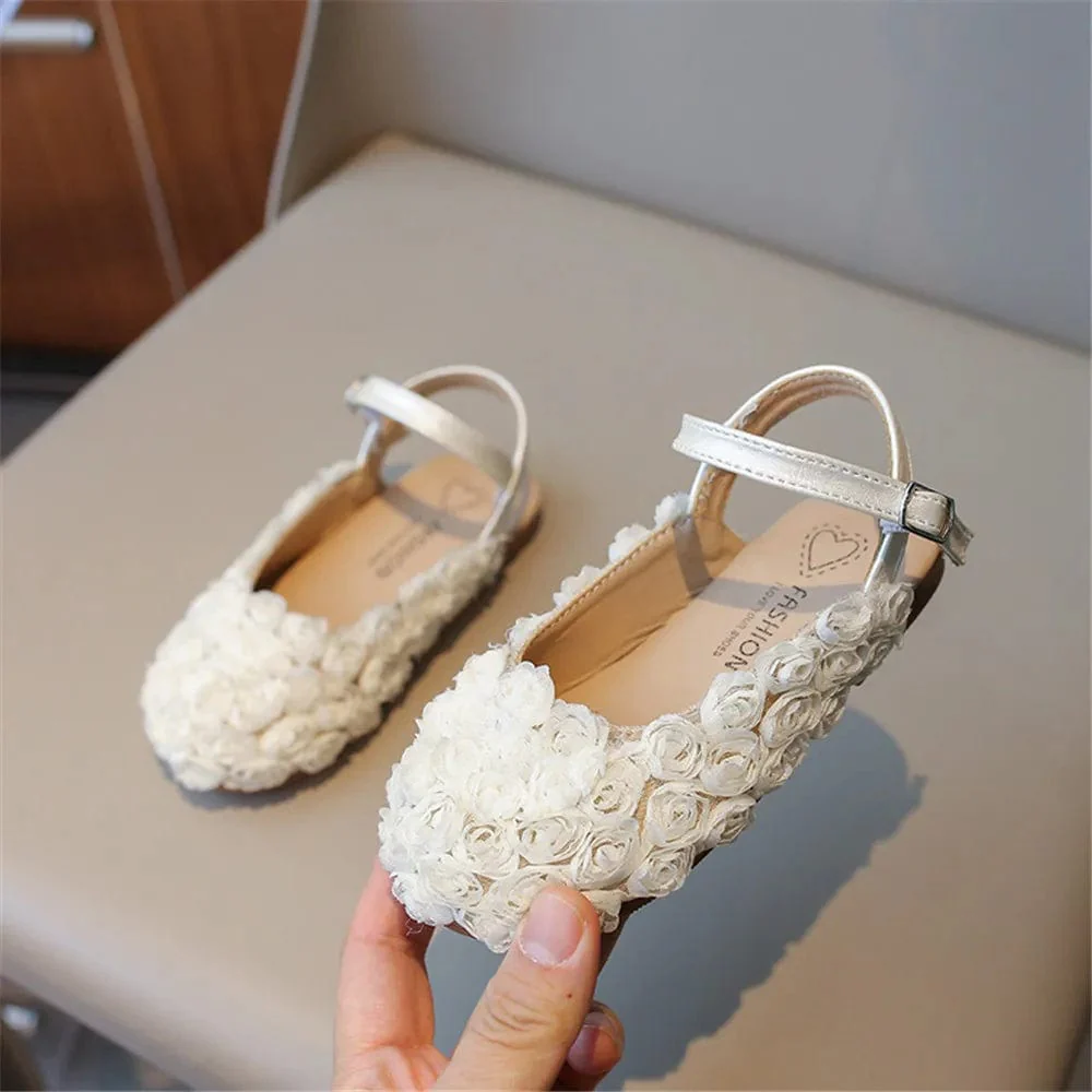 Lace Rose Girls Sandals - Image 2