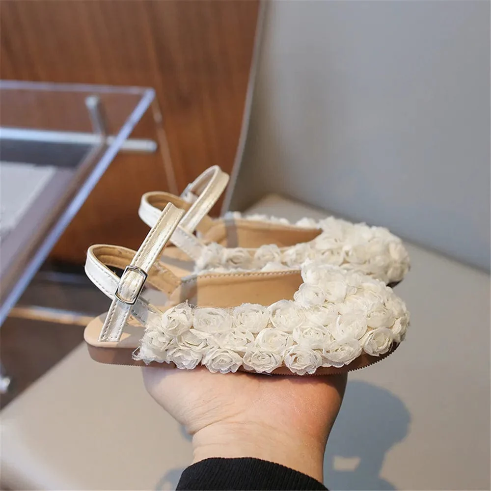 Lace Rose Girls Sandals - Image 4
