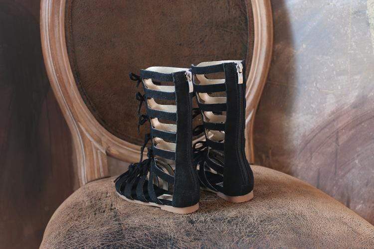 Beautiful Gladiator Sandals For Baby Girls, Leather - Image 11