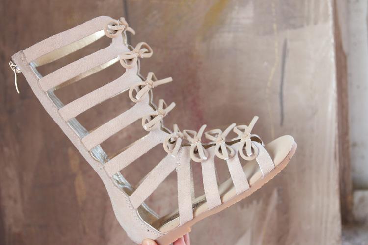 Beautiful Gladiator Sandals For Baby Girls, Leather - Image 12