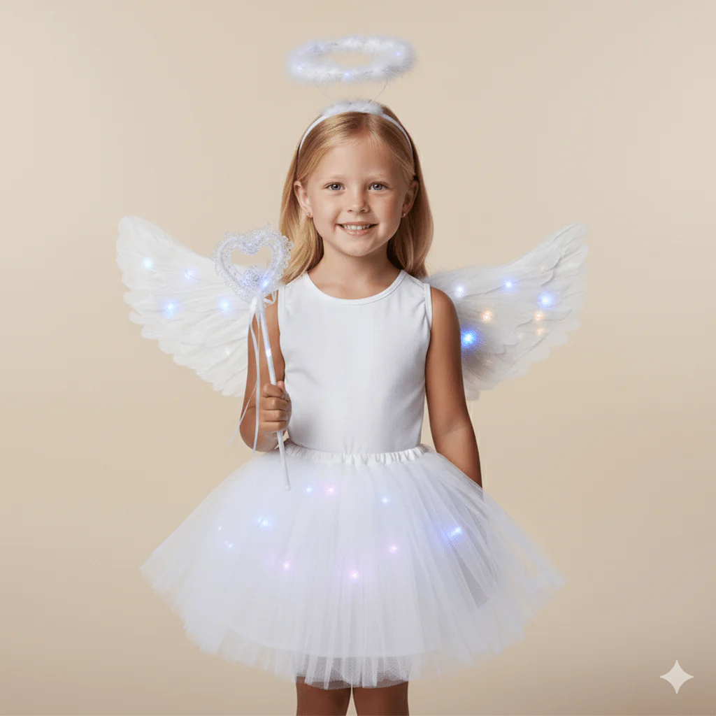 LED Light-Up Angel Costume Set for Girls - Image 10