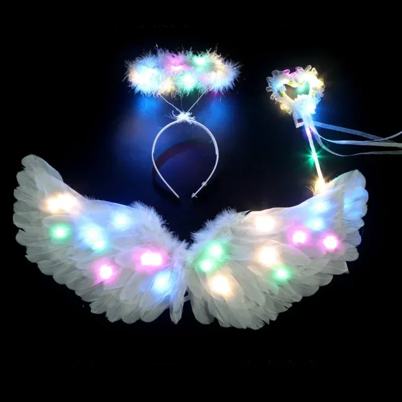 LED Light-Up Angel Costume Set for Girls - Image 5