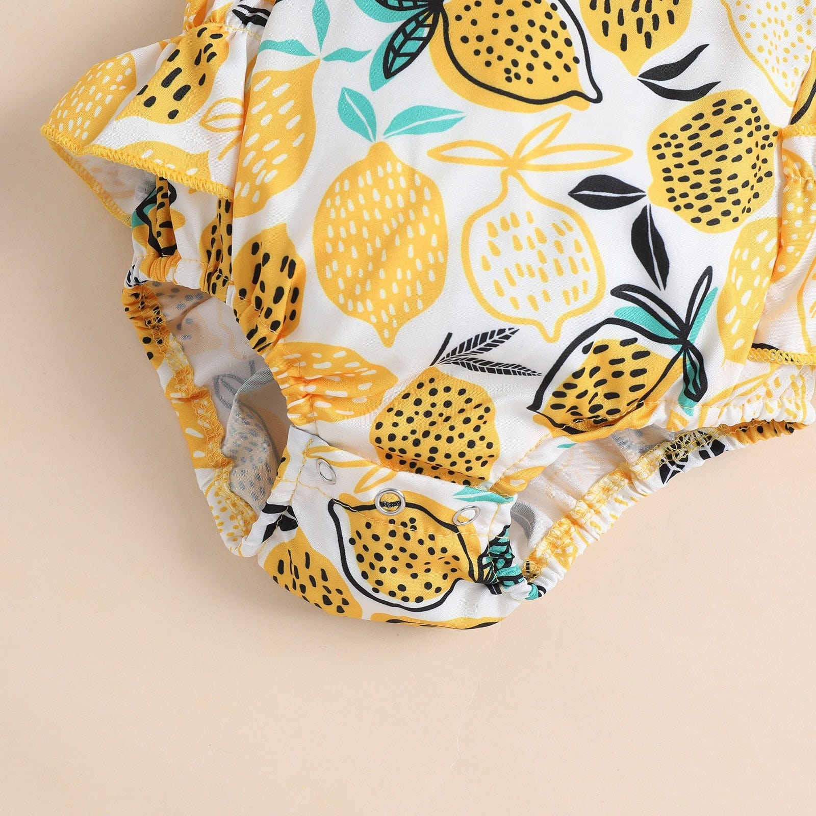 Lemon Print Baby Romper - Image 7