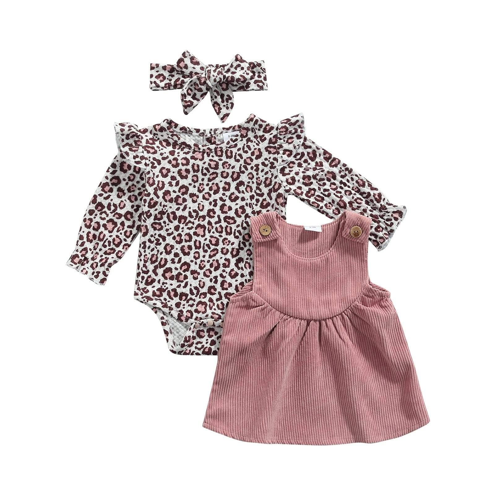 Leopard Print Baby Romper Set - Image 2