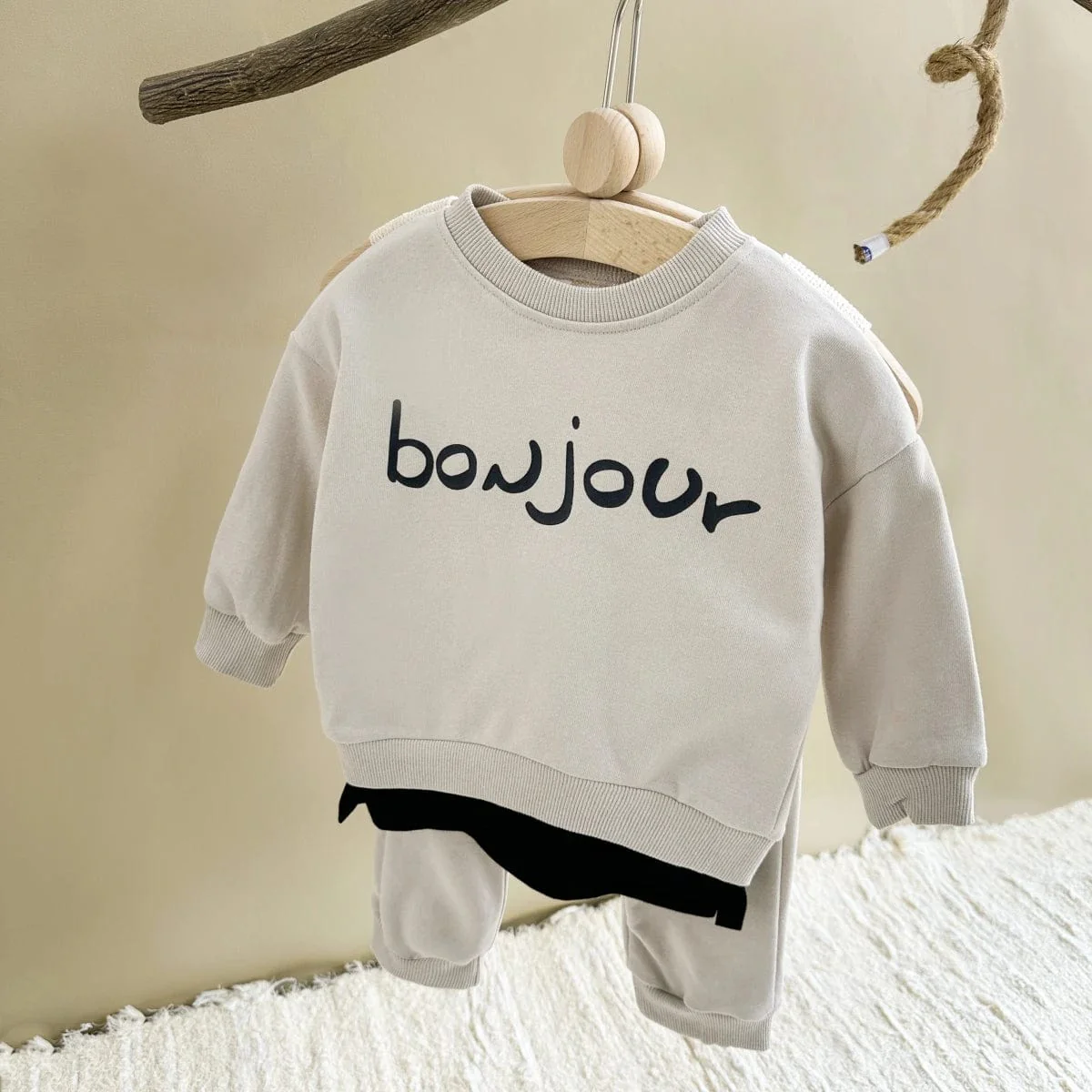 Letter Sweatshirt Hoodie and Pants - Image 5