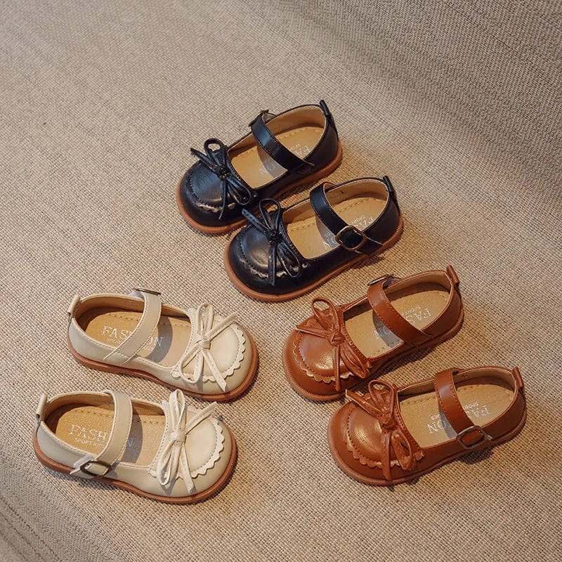 Soft Leather Bowknot Mary Jane Shoes - Image 3