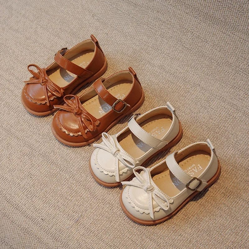 Soft Leather Bowknot Mary Jane Shoes - Image 4