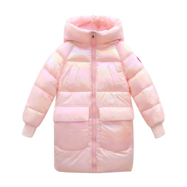 Long Metallic Puffer Coat - Image 5