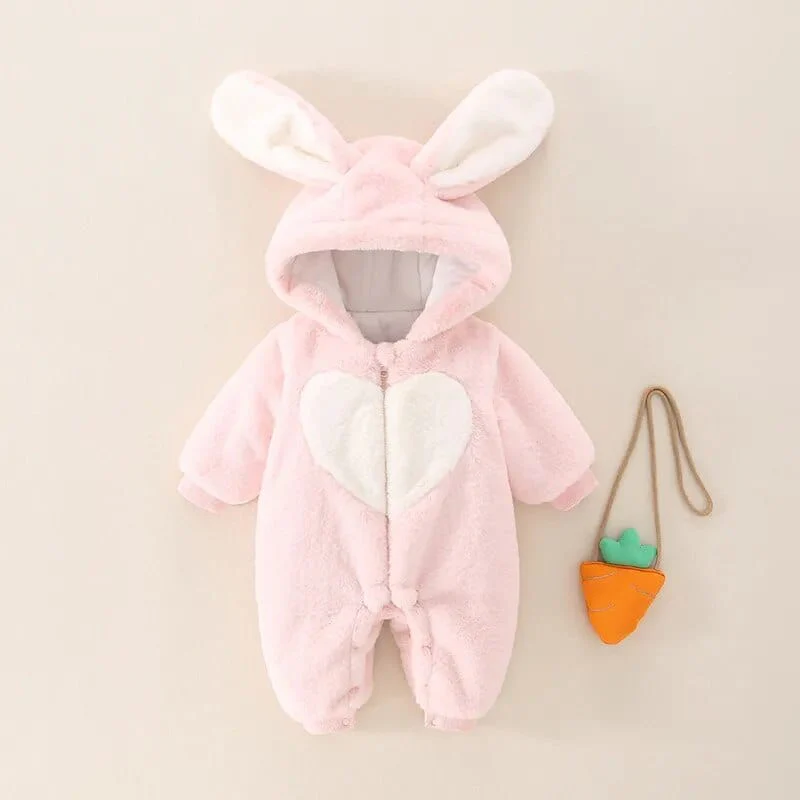Long Rabbit Ears Hooded Baby Romper - Image 3