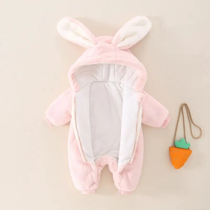 Long Rabbit Ears Hooded Baby Romper - Image 4