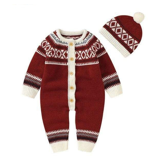 Long Sleeve Baby Knitted Romper - Image 3