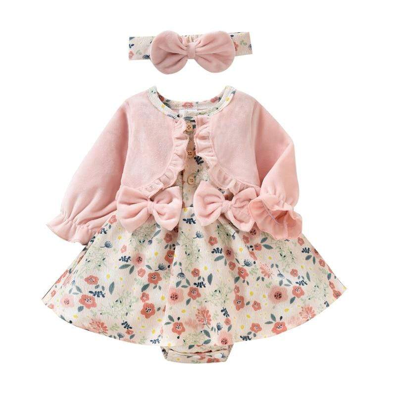 Long Sleeve Floral Dress Romper - Image 2