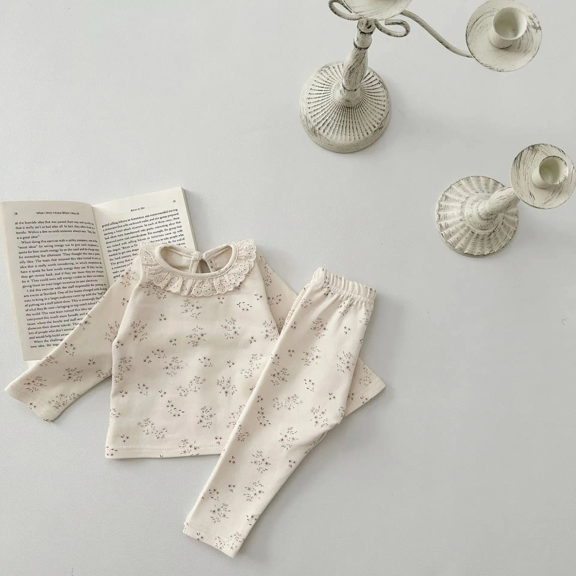 Long Sleeve Floral Top and Pants Set - Image 2