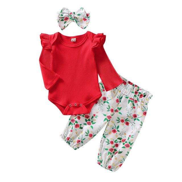 Long Sleeve Floral Romper Outfit - Image 3