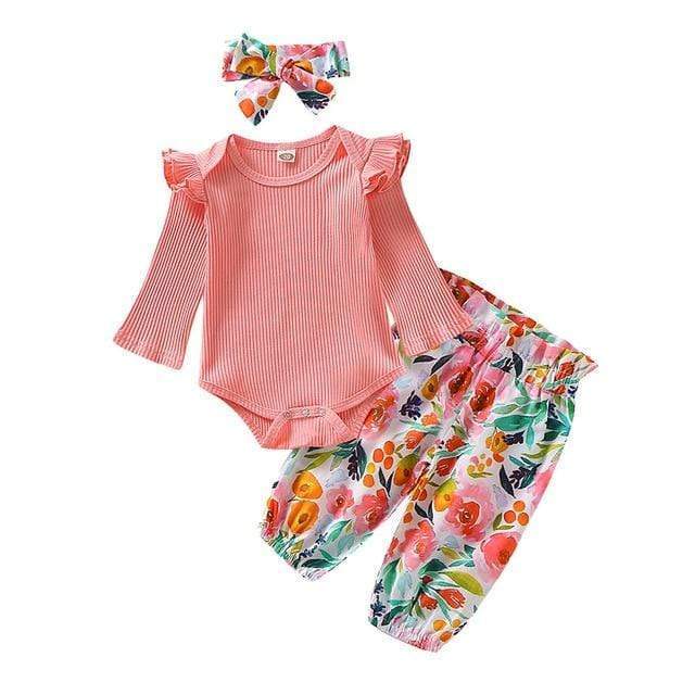 Long Sleeve Floral Romper Outfit - Image 4