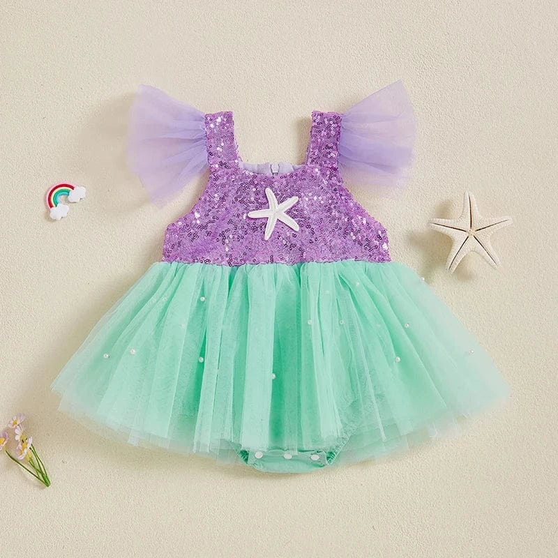 Mermaid Princess Baby Girl Romper