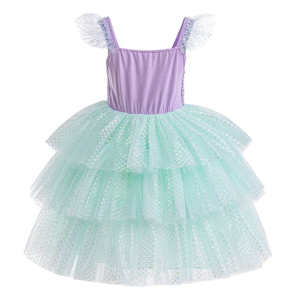 Mermaid Princess Sequin Dress for Girls - Image 8