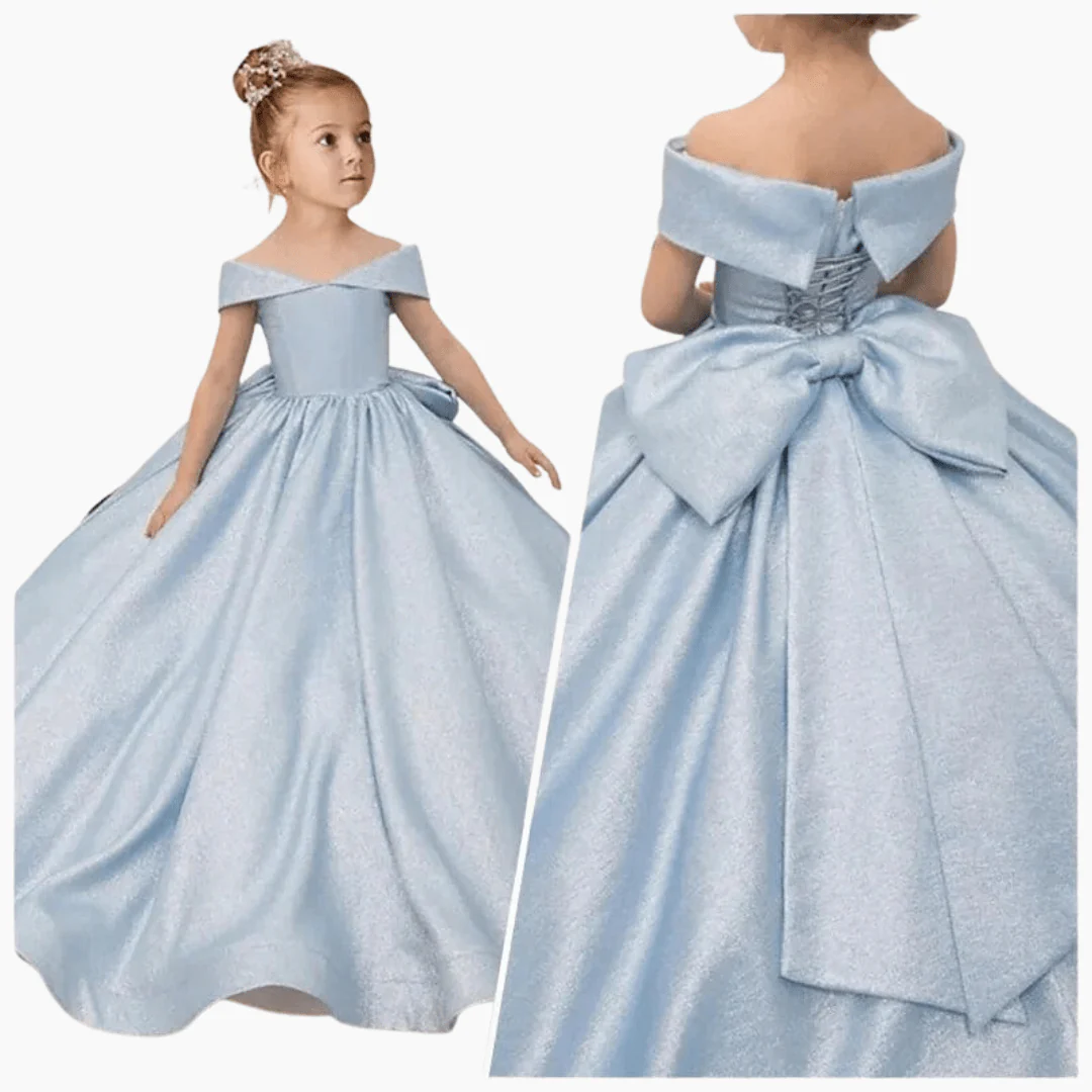 Off Shoulder Flower Girl Dress