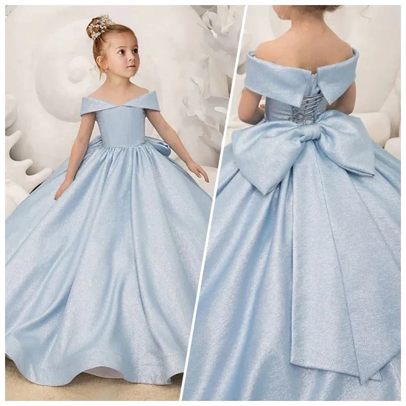 Off Shoulder Flower Girl Dress - Image 2